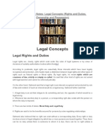 Jurisprudence Notes-Legal Concepts