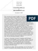 Cleaveland v. Richardson, 132 U.S. 318 (1889)