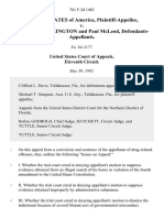 United States v. Robert W. Harrington and Paul McLeod, 761 F.2d 1482, 11th Cir. (1985)