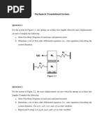 Mechanical Translational Systems Questions