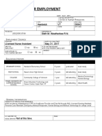 Pplication For Mployment: Kerr, Sara P.O. Box 226 Hardwick VT 05843