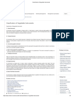 Classification of Negotialble Instruments