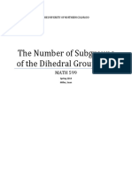 The Number of Subgroups Contained in The Dihedral Group Research Project