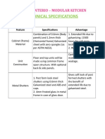 Technical Specifications: Godrej Interio - Modular Kitchen