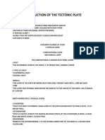 Introduction of The Tectonic Plate