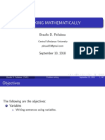 Lecture 2 Speaking Mathematically PDF