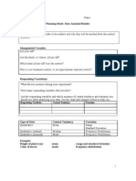 Data Analysis Pre Writing Organizer