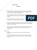 Ass 1 Mech 6511 Mechanical Shaping of Metals and Plastics