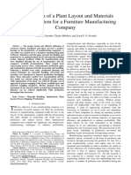 Optimization of A Plant Layout and Materials Handling System For A Furniture Manufacturing Company