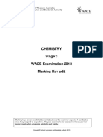 2013 Chemistry (Stage 3) Marking Key