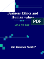 Business Ethics and Human Values: Mba CP 107