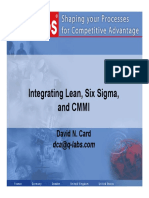 Integrating Lean, Six Sigma, and CMMI: David N. Card