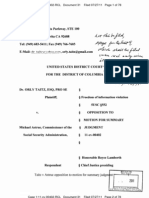 TAITZ V ASTRUE (USDC D.C.) - 31.0 - Memorandum in Opposition To Re 21 MOTION For Summary Judgment Filed by ORLY TAITZ - Gov - Uscourts.dcd.146770.31.0