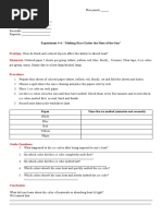 Grade 5 Experiment Heat Absorption