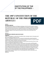 The 1987 Constitution of The Republic of The Philippines