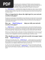 Network Security Term Paper Topics