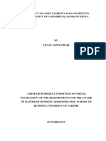 Obari - The Effect of Asset Liability Management On Profitability of Commercial Banks in Kenya