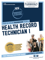 Health Record Technician I: Passbooks Study Guide