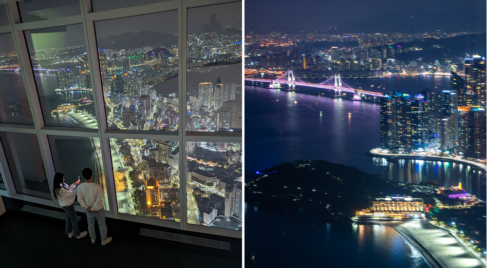 釜山 X the Sky|從100樓的高度觀賞海雲臺海景廣安大橋|VISIT BUSAN PASS免費景點 @假日農夫愛趴趴照