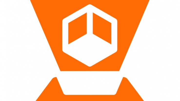 abstract icon in orange