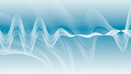 Vector Waves on blue gradient