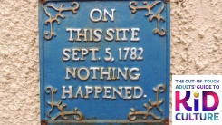 On This Site Nothing Happened - a sign in Appledore in North Devon