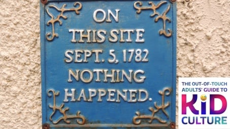 On This Site Nothing Happened - a sign in Appledore in North Devon