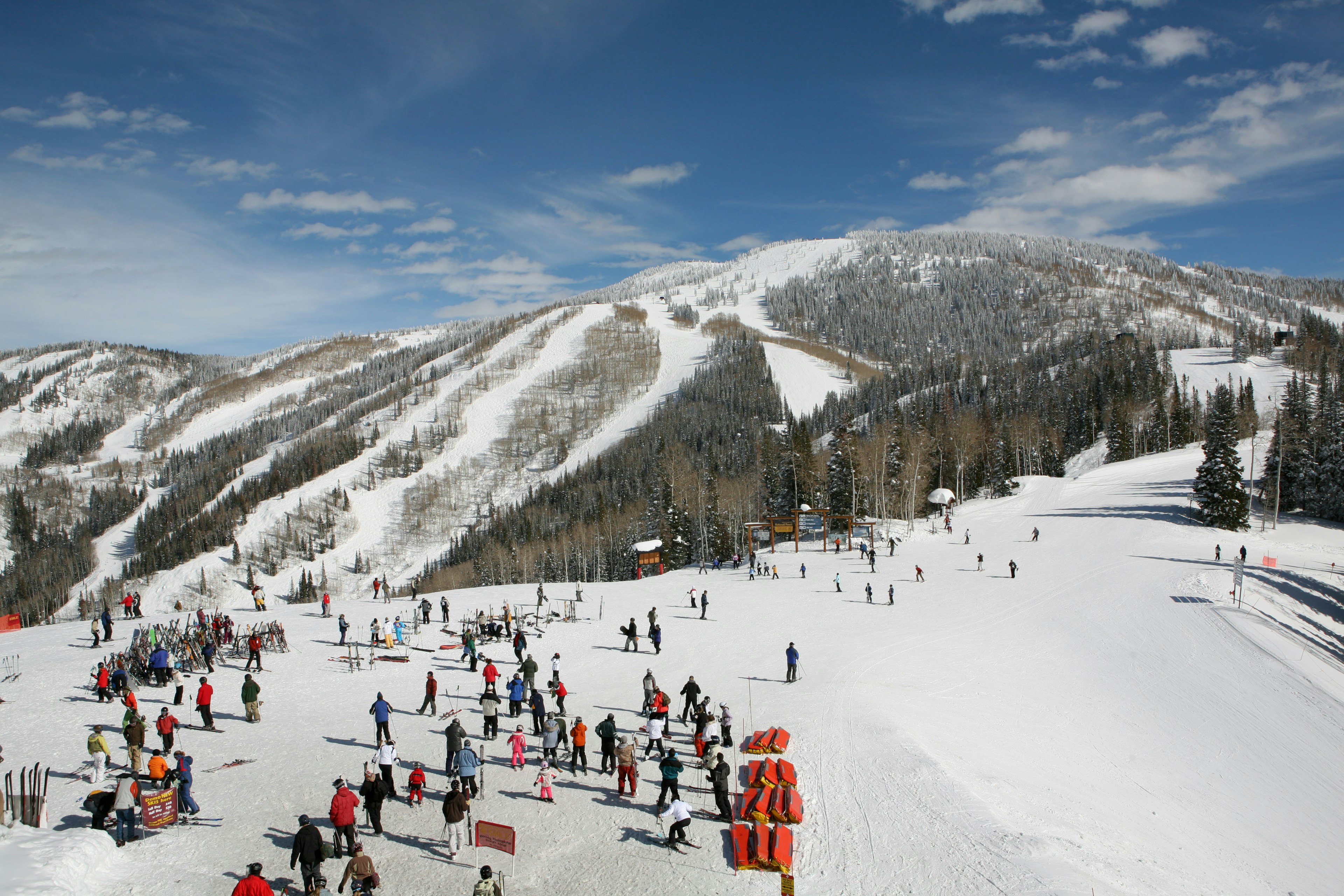 Find classic American snow at Steamboat Springs in Colorado. Getty Images