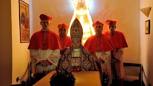 Jude Law, Toni Bertorelli, Ramón García, Silvio Orlando, and Scott Shepherd in The Young Pope (2016)