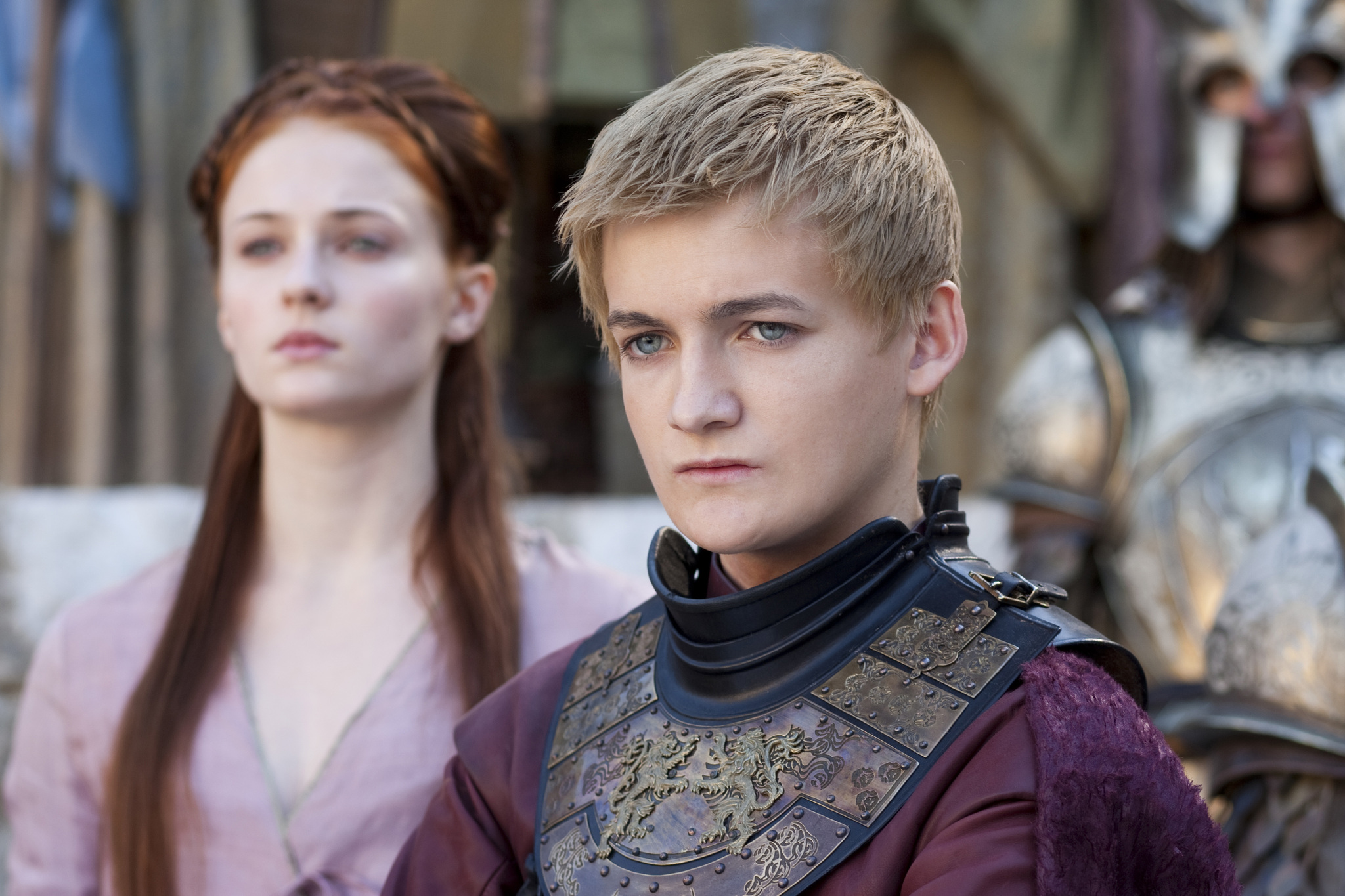 Jack Gleeson and Sophie Turner in Game of Thrones (2011)