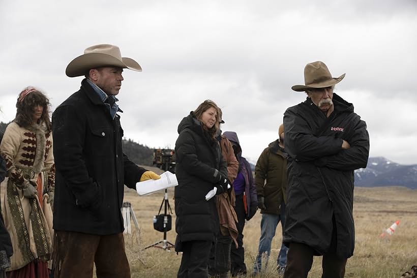 Sam Elliott, Taylor Sheridan, and Gratiela Brancusi in 1883 (2021)