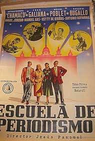 Antonio Bofarull, Antonio Borrero 'Chamaco', Eugenio Bugallo, Ketty de Briñas, Fred Galiana, Manuel Gas, and Miguel Poblet in Escuela de periodismo (1956)