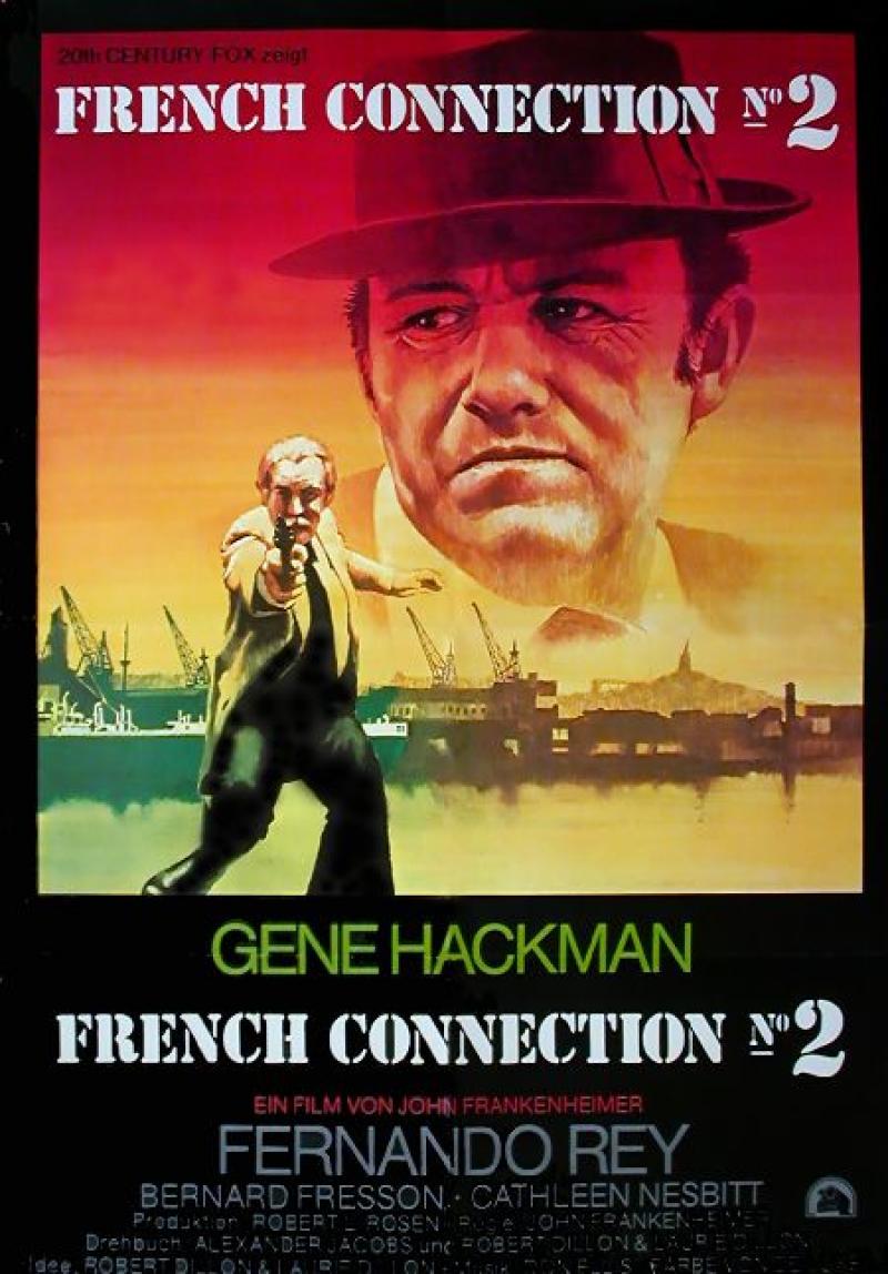 Gene Hackman and Fernando Rey in French Connection II (1975)