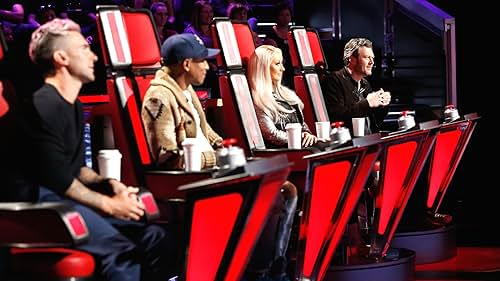 Christina Aguilera, Pharrell Williams, Blake Shelton, and Adam Levine in The Voice (2011)