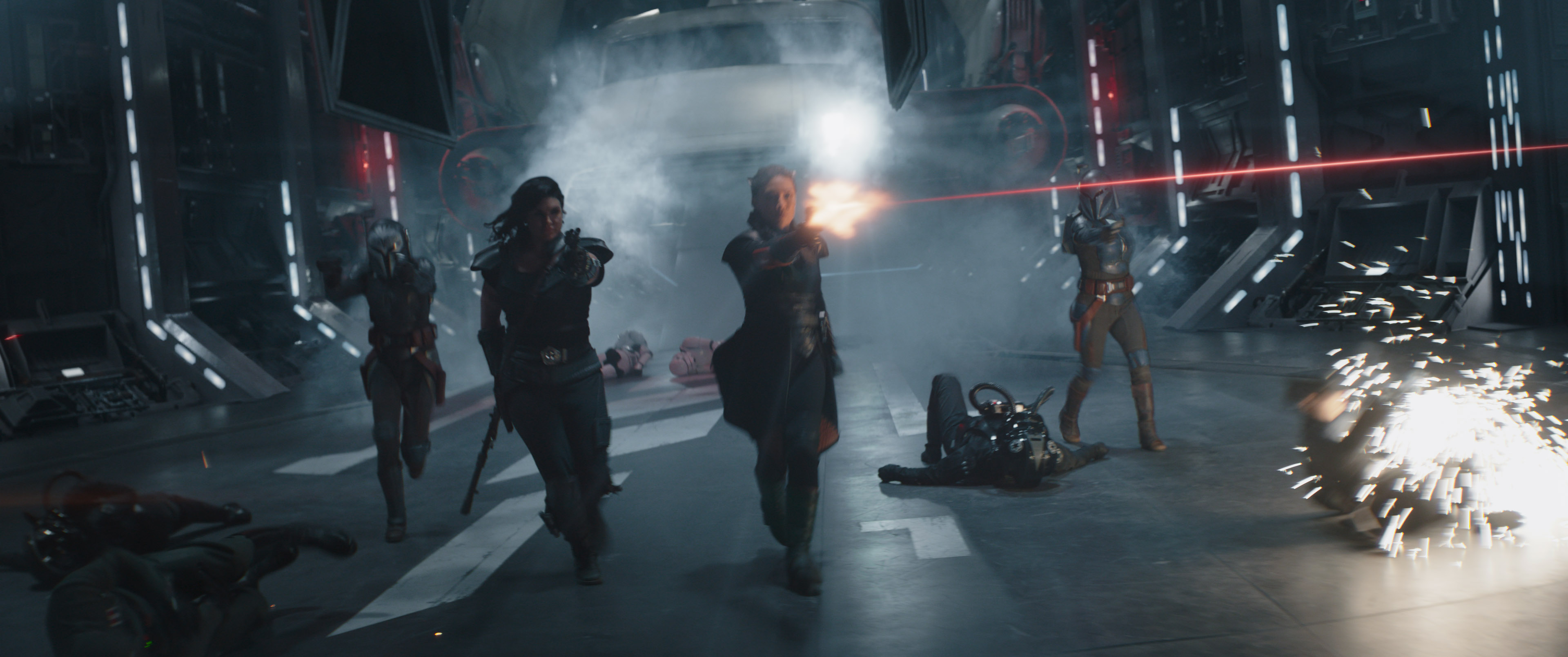 Ming-Na Wen, Katee Sackhoff, Gina Carano, and Mercedes Varnado in The Mandalorian (2019)