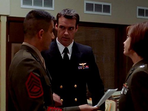 Catherine Bell, David James Elliott, and Randy Vasquez in JAG (1995)