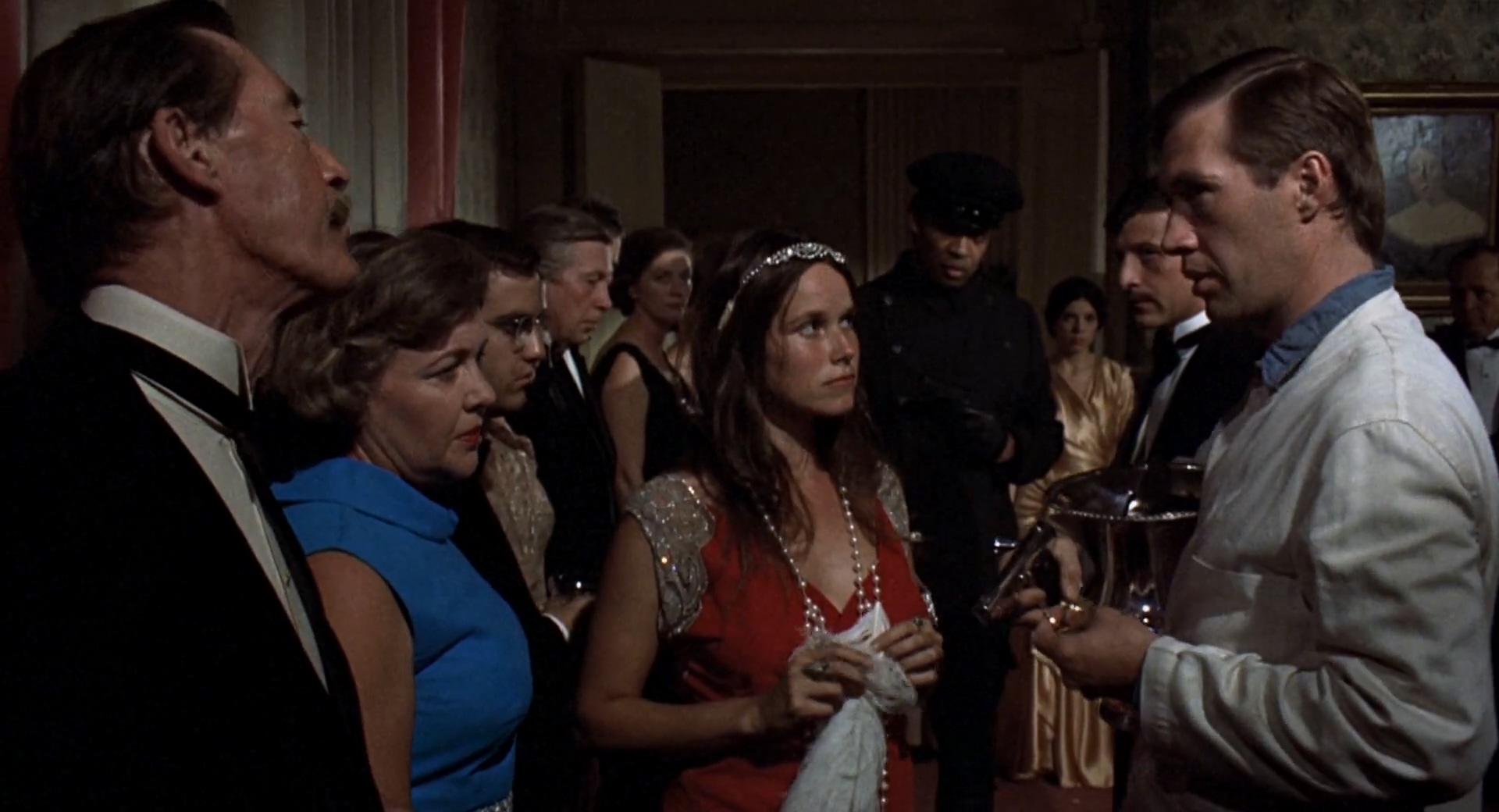 David Carradine, John Carradine, Barbara Hershey, Bernie Casey, and Barry Primus in Boxcar Bertha (1972)