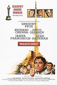 Gregory Peck, Gene Hackman, Richard Crenna, James Franciscus, Lee Grant, Mariette Hartley, David Janssen, and Nancy Kovack in Marooned (1969)