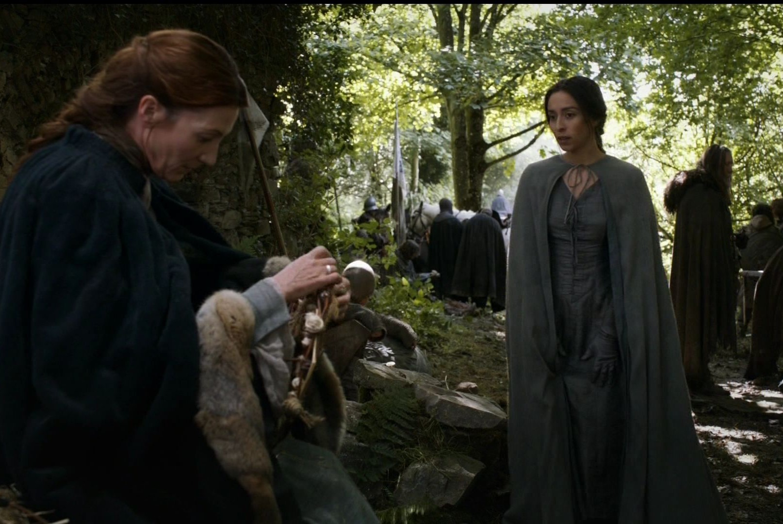 Michelle Fairley and Oona Chaplin in Game of Thrones (2011)