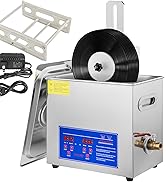 VEVOR Sonic Cleaner, 6L Ultrasonic Vinyl Cleaner 7-12 Inch, 8 Records Ultrasonic Vinyl Clean...