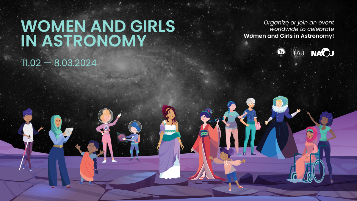 Women and Girls in Astronomy 2024 banner