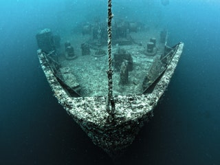 Image may contain Transportation Vehicle Shipwreck Ship and Water