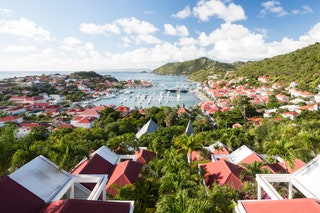 The Gustavia Harbor of St. Barts Island