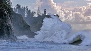 Cape Disappointment Lighthouse Ilwaco Washington USA.