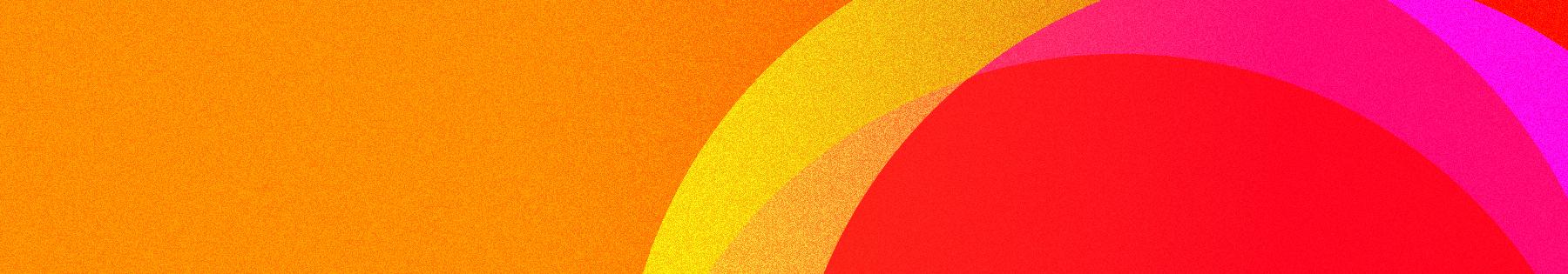 composite image of orange gradient circles