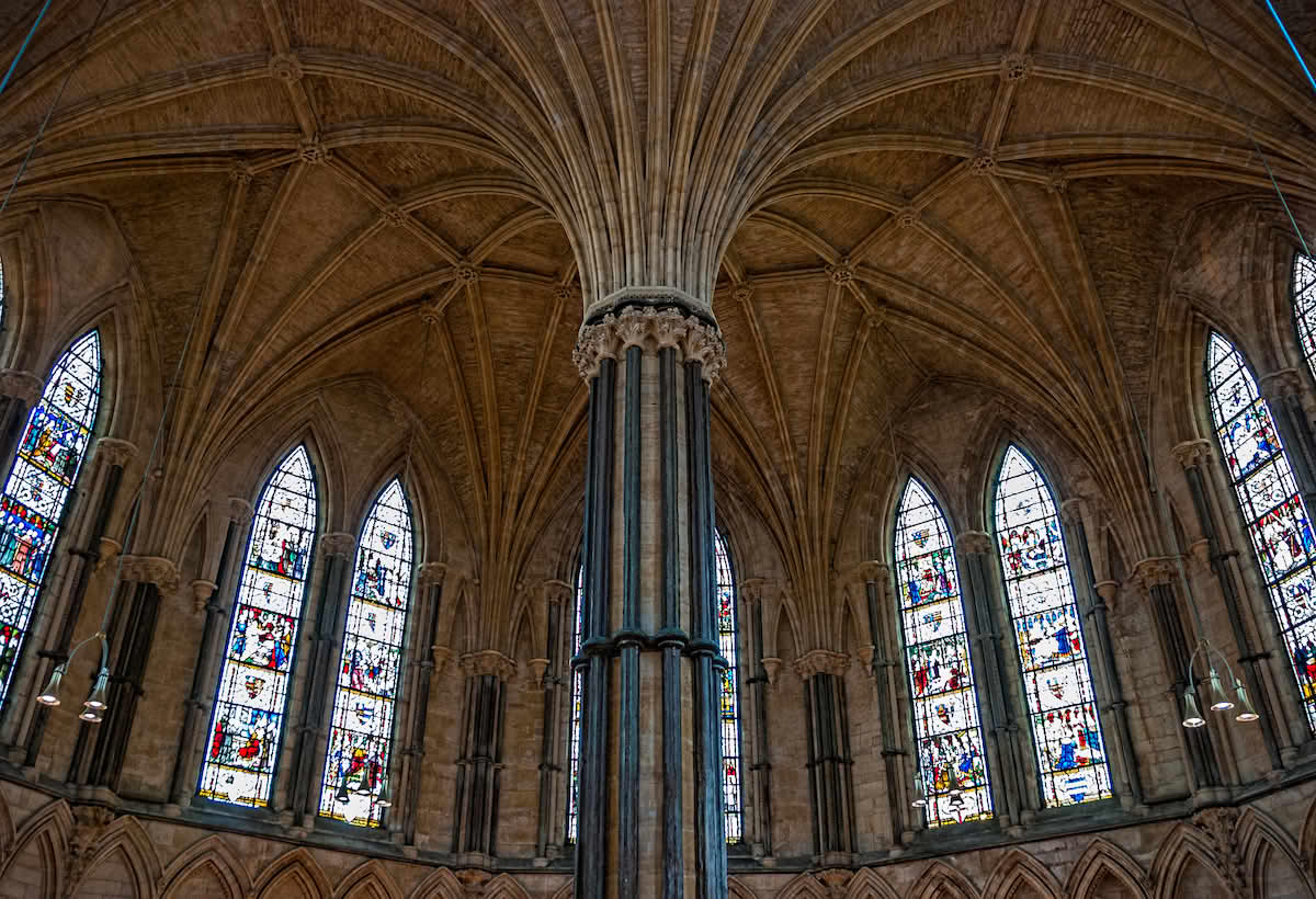 Glassmalerier i Lincoln Cathedral