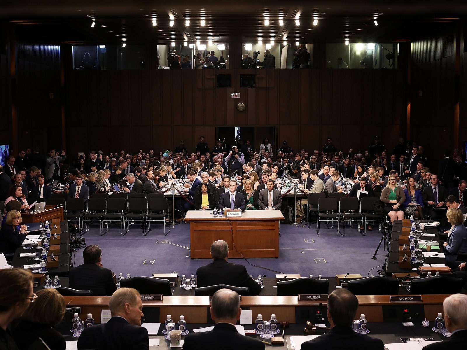 Mark Zuckerberg testifies before a combined Senate Judiciary and Commerce committee