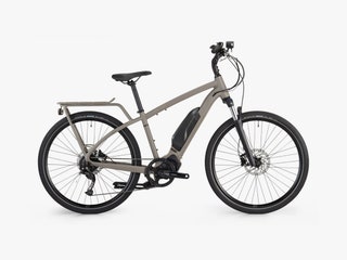 Beige framed electric bike