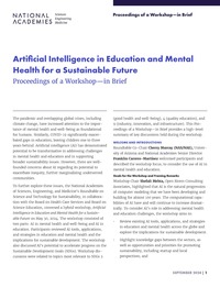 Cover Image: Artificial Intelligence in Education and Mental Health for a Sustainable Future