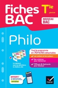 Patrick Ghrenassia et Johnny Brousmiche - Fiches bac - Philo Tle - Bac 2025 - tout le programme en fiches de révision détachables.